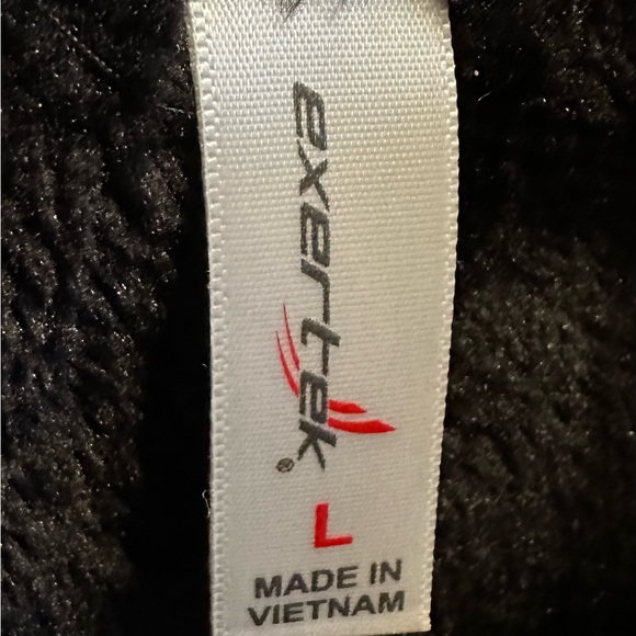 Exertek Black Full Zip Velour Jacket Size L. Super soft. - Picture 4 of 6